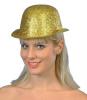  Bowler Hats - PVC Gold Glitter Bowler 