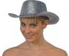  Cowboy Hats - Adults Silver Glitter Cowboy Hat 