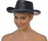  Cowboy Hats - Adult Black Cowboy Glitter Hat 