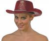  Cowboy Hats - Adults Red Glitter Cowboy Hat 