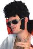  ROCKER WIG Black with Sideburns 