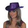  Cowboy Hats - Adults Purple Glitter Cowboy Hat 