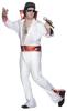  Elvis Fancy Dress - VEGAS ROCKSTAR, X-LARGE XL, White, Red Lurex 