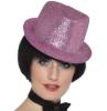  Gangster Hats - Pink Glitter Trilby Hat 