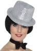  Gangster Hats - Silver Glitter Trilby Hat 