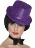  Gangster Hats - Purple Glitter Trilby Hat 