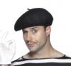  BERET, BLACK, Felt-Look 