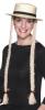  Straw Hats - SCHOOLGIRL STRAW BOATER, Blonde Plaits 